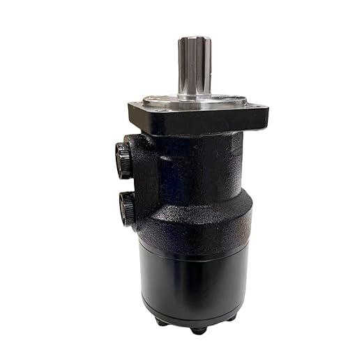 Hydraulic Motor, (BM2-315,Single Shaft 30MM)  Motor N Axis Splined 6-6, 4-Hole Flange Installation BM2-315-30-6-4