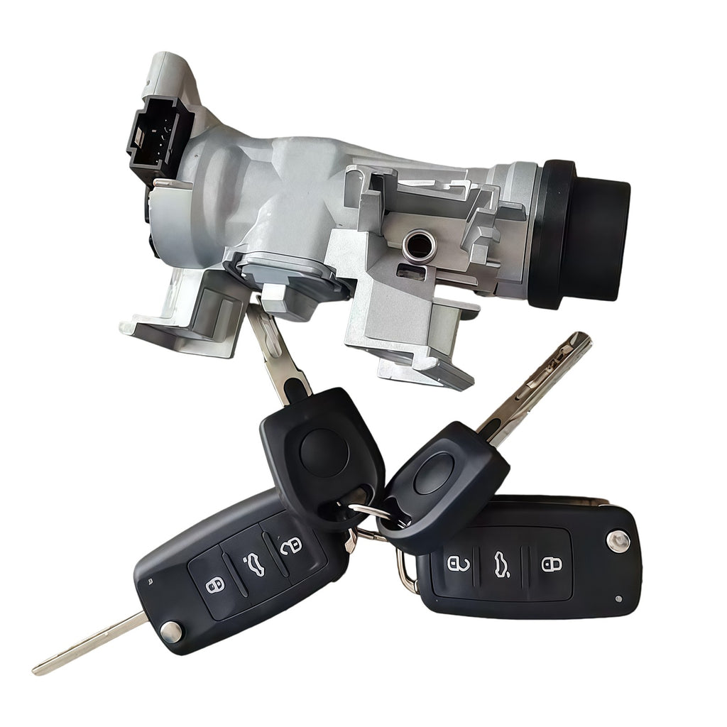 Ignition Switch Lock Cylinder Assembly with Intelligent Key Shell 1K0905851 1K0905851B Fits for VW  2006-2018 for Eos 2007-2011 for Golf 2004-2011