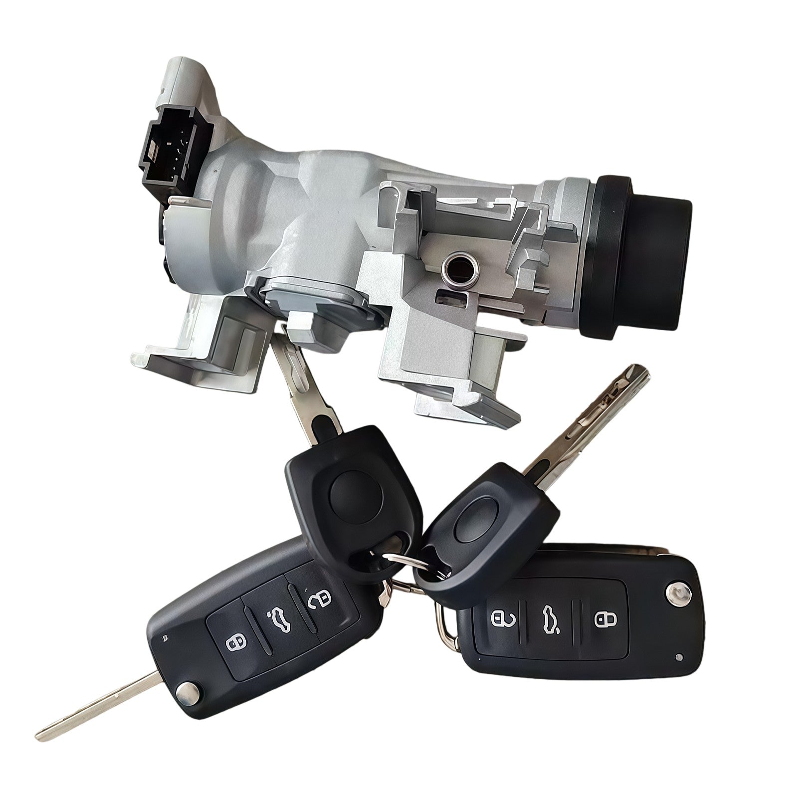 Ignition Switch Lock Cylinder Assembly with Intelligent Key Shell 1K0905851 1K0905851B Fits for VW  2006-2018 for Eos 2007-2011 for Golf 2004-2011