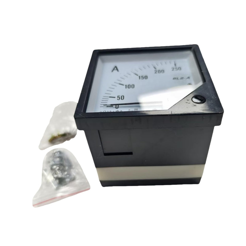 6L2-A 6L2A 250A Analog Panel Meter AMP Current Ammeter Gauge Pointer Ammeter 80*80mm Replace parts