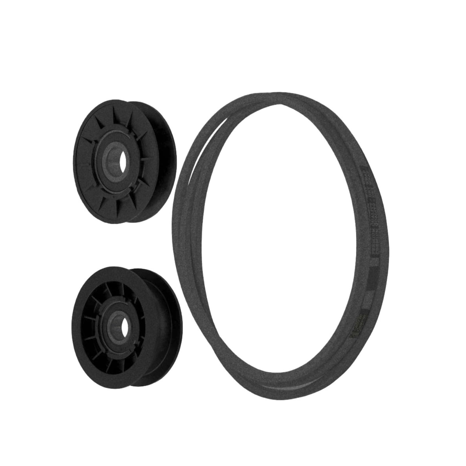 2 Idler Pulleys with V-Belt Kit Fits for John Deere L1742 for Scotts 14.542GS for Sabre
