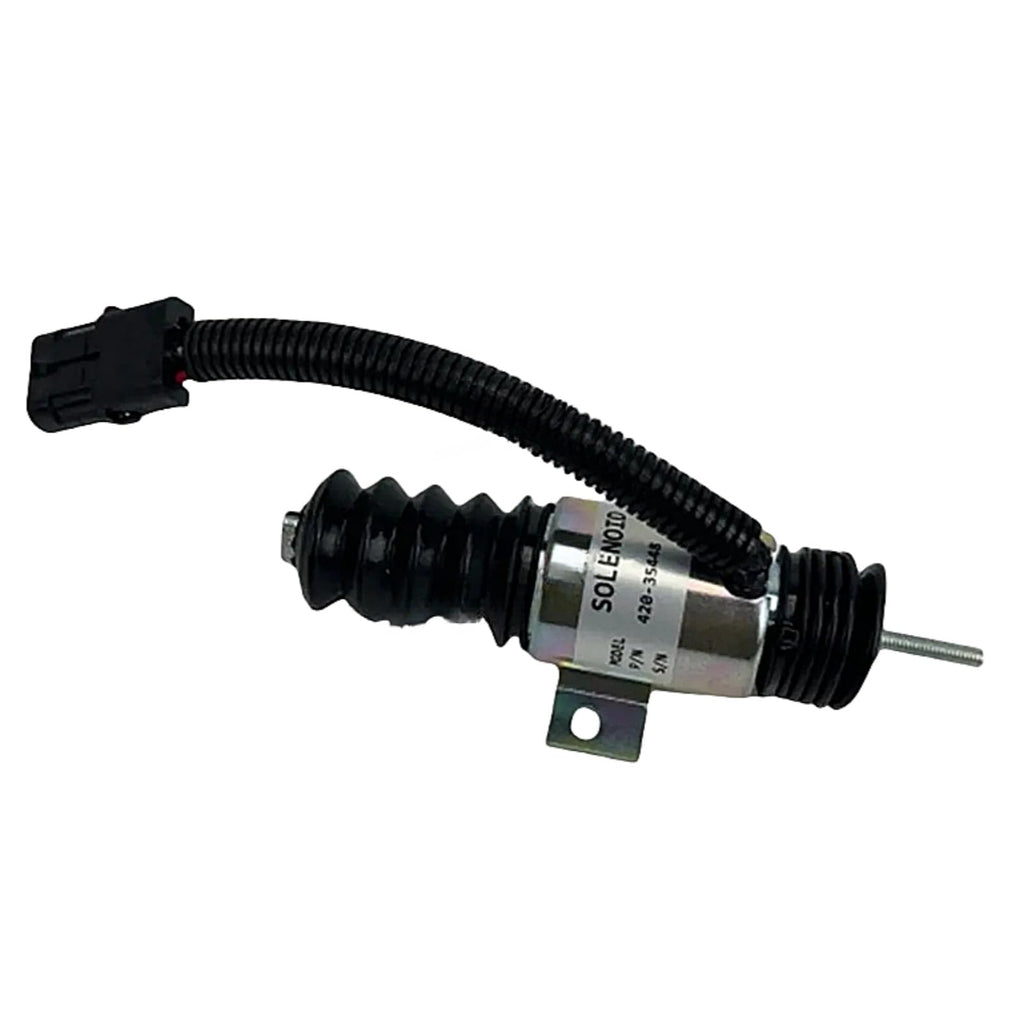Fuel Shutoff Solenoid 24V 420-35448 42035448 Compatible with John Deere F911 F925 F932 F935