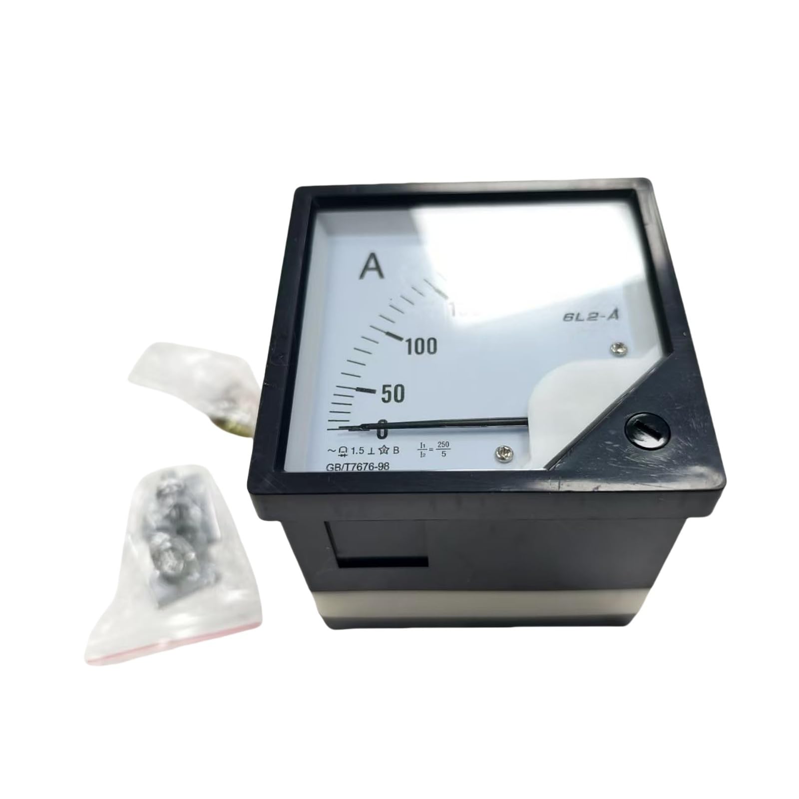 6L2-A 6L2A 250A Analog Panel Meter AMP Current Ammeter Gauge Pointer Ammeter 80*80mm Replace parts