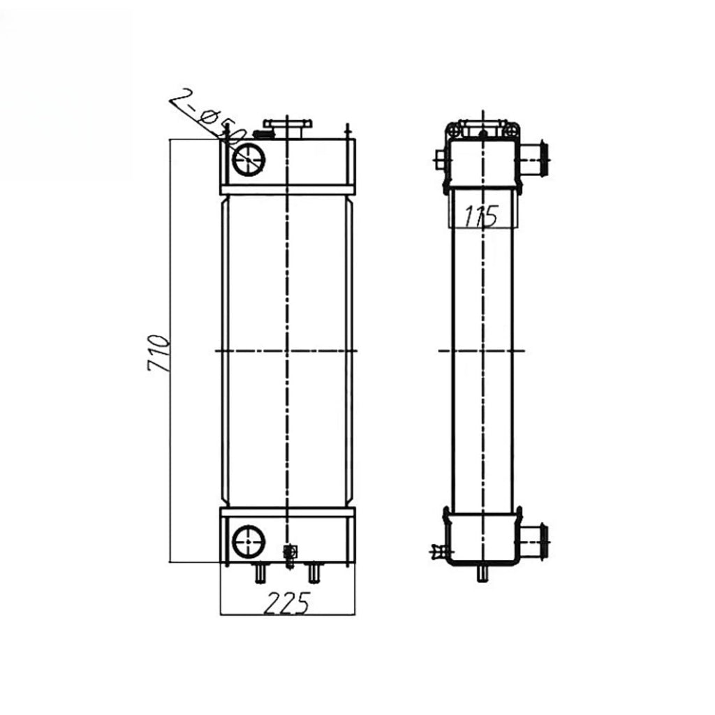Engine Water Tank Radiator 22M-03-31330 Fits for Komatsu PC45MR PC55MR Excavator Replace parts