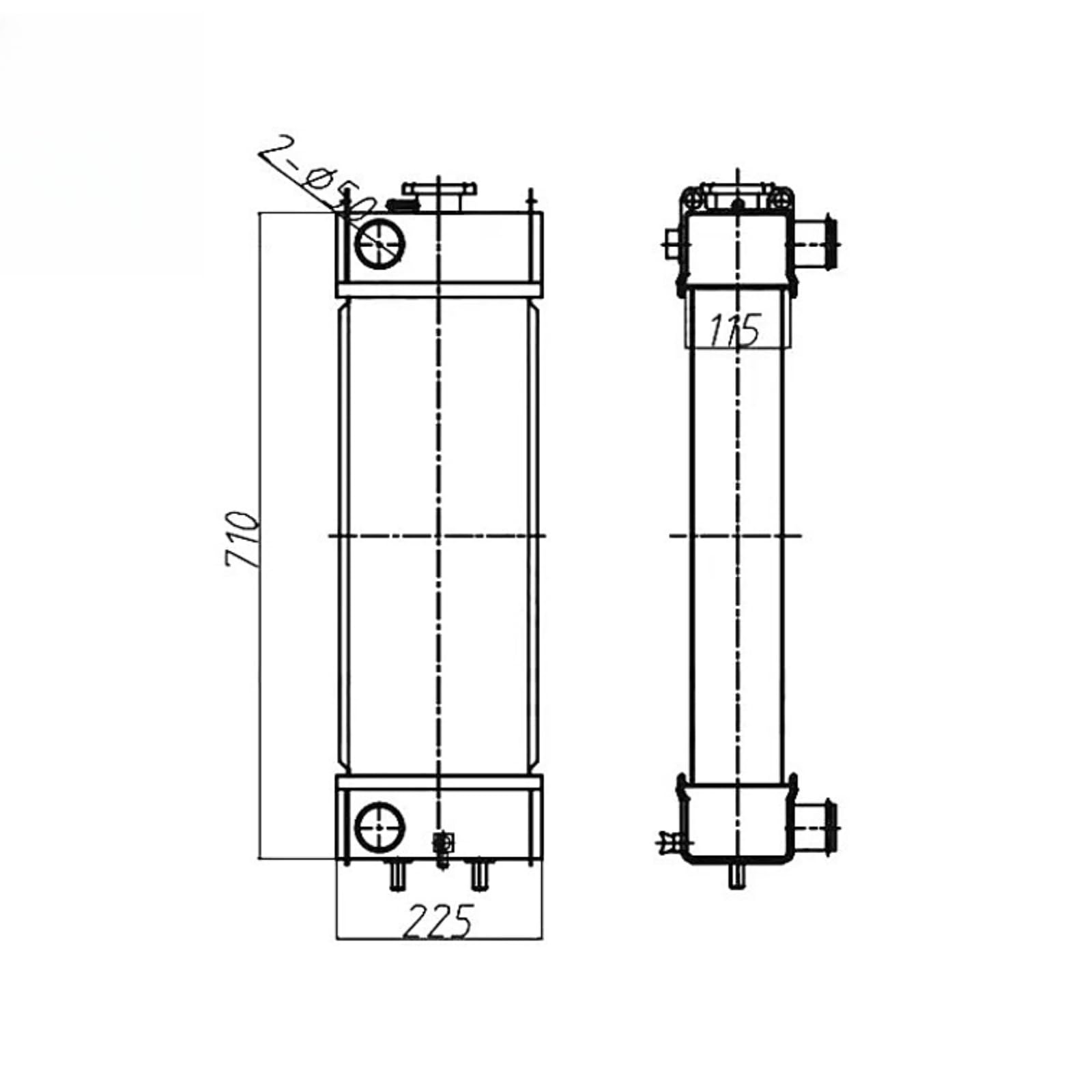 Engine Water Tank Radiator 22M-03-31330 Fits for Komatsu PC45MR PC55MR Excavator Replace parts