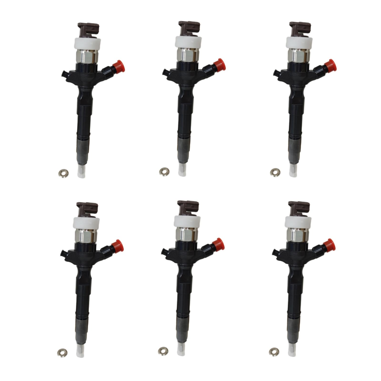 6pcs 095000-7780 23670-30280 Diesel Fuel Injector Fits for Toyota Hilux & Prado 1KD-FTV 3.0L Euro 4 Aftermarket Parts