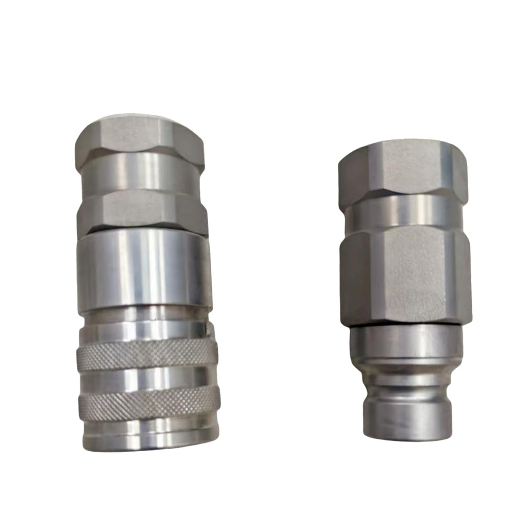 AT312470 KV14216 Hydraulic Male Female Flat Face Coupler Kit Compatible with John Deere 110 240 250 260 270 315 317 320 325 328 332 244J 304J 310G 310SG 315SG 318D 320D 324J 325K 410G 710G