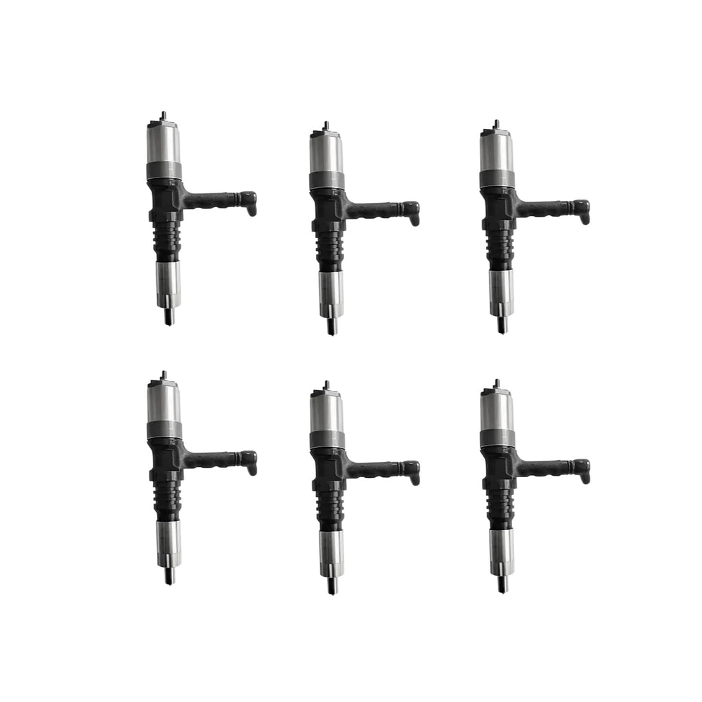 6pcs 095000-0560 095000-0562 6218-11-3100 6218-11-3101 Common Rail Injector for Komatsu SA6D140 Engine PC600-8 PC200-7 PC300-7 PC450-8 PC600-6 WA500-6 Excavator