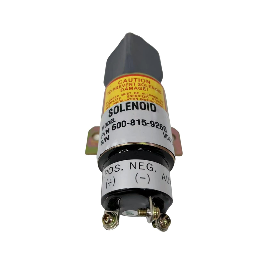 600-815-9260 600-815-9261 Stop Solenoid Fuel Shutoff Solenoid Valve 24V Fits for Komatsu PC128US-2 PC138US-2 WA100-5 WA150-5 WA320-5 WA80-3