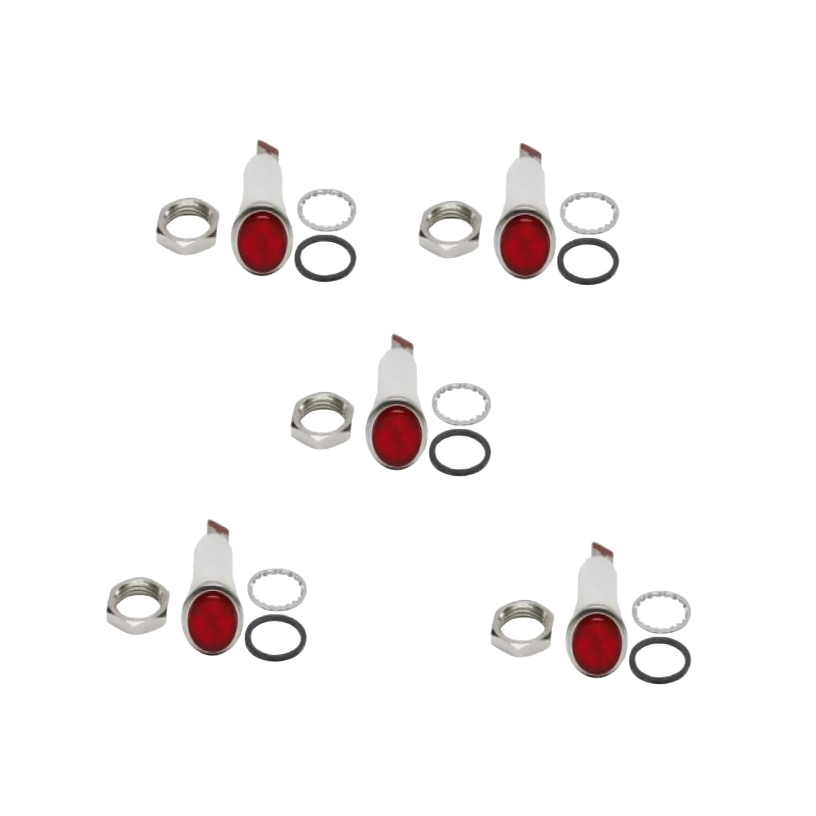 5pcs 12V Red LED Indicator Light 824879GT 824879 Fits for Genie Boom Lift GS2668RT GS4390RT S45 S85 Z45-25JDC Z45-25JRT Replace parts