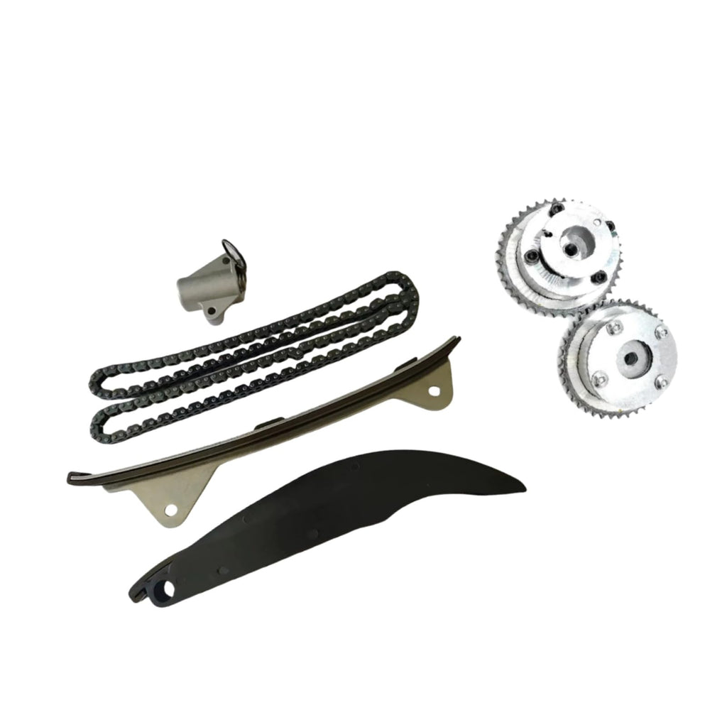 24321-2E200 24350-2E201 Engine Timing Chain Kit with 2PCS Intake&Exhaust CVVT Gear 24350-2E200 24370-2E200 Fits for 2014-16 Elantra Tucson Kia Soul Forte5 2.0L,