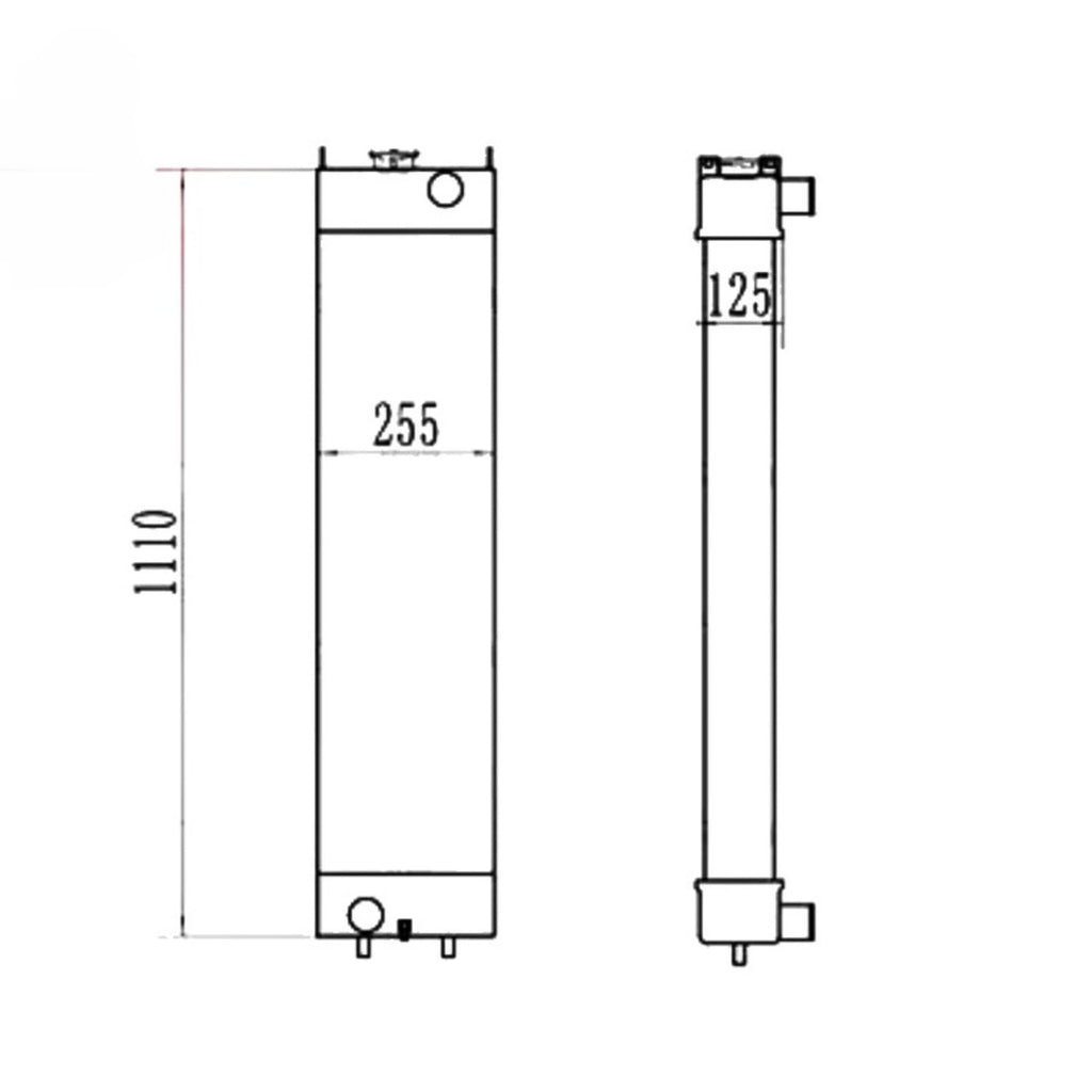 Water Tank Radiator 203-03-12221 2030312221 Fits for Komatsu PC130-8 Excavator Replace parts