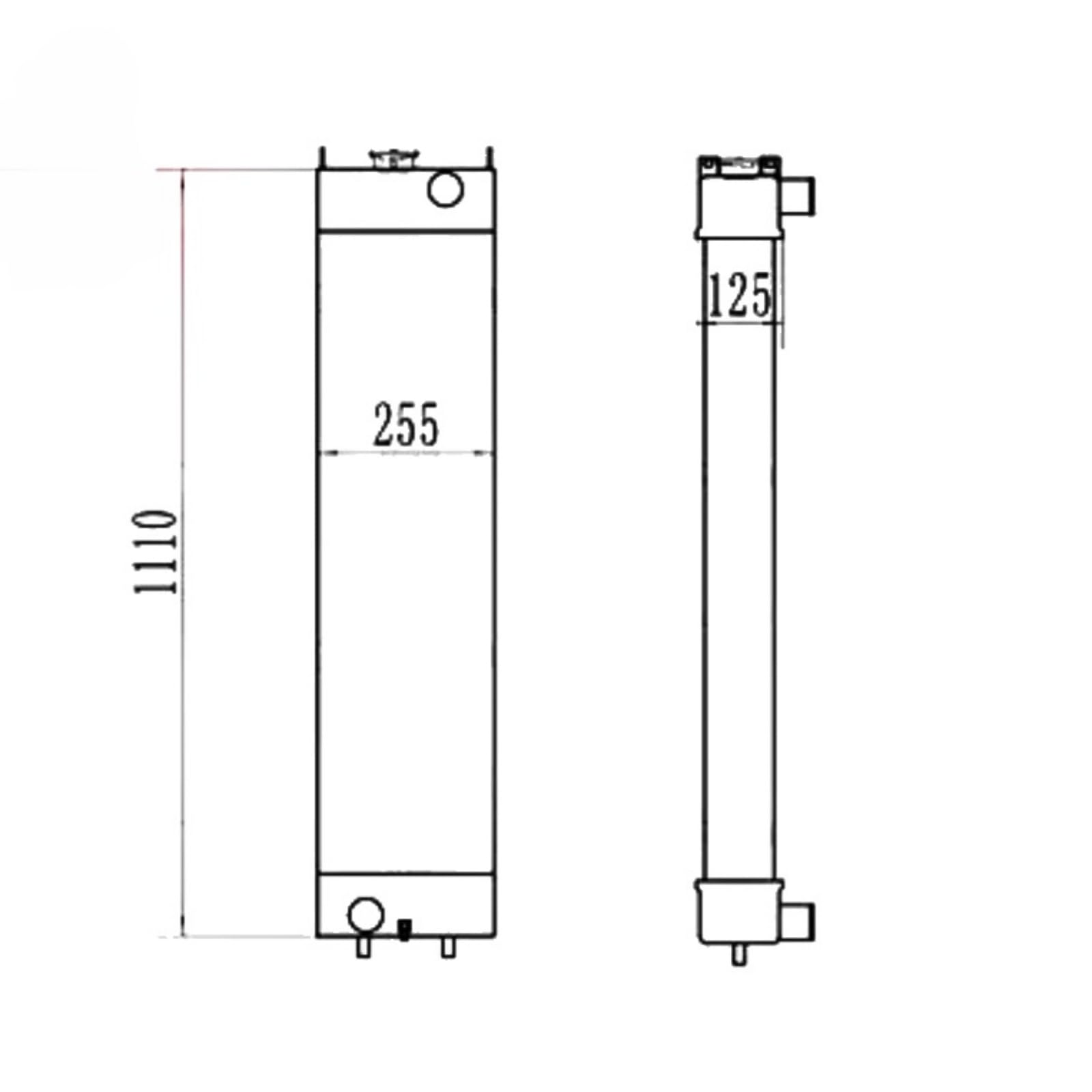 Water Tank Radiator 203-03-12221 2030312221 Fits for Komatsu PC130-8 Excavator Replace parts