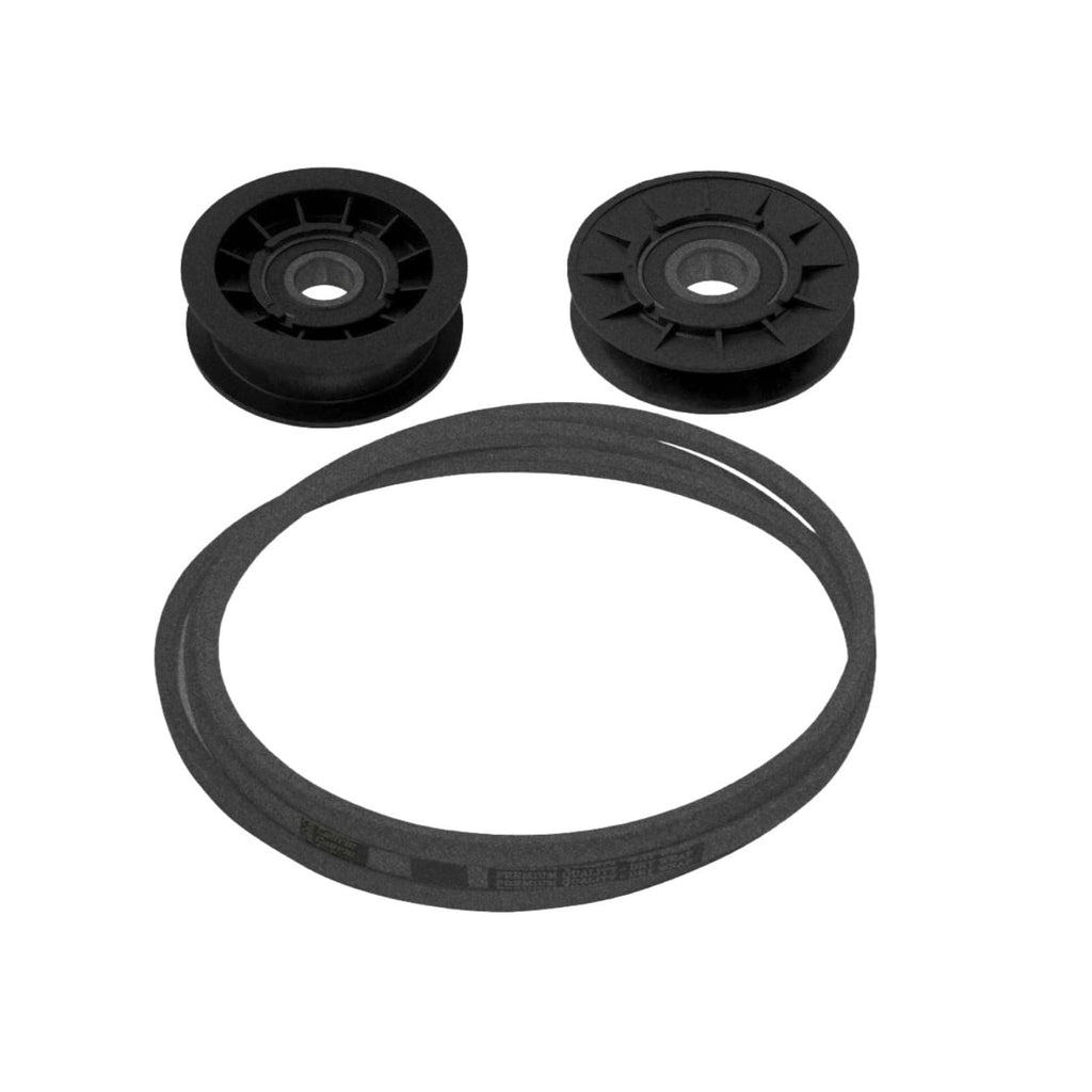 2 Idler Pulleys with V-Belt Kit Fits for John Deere L1742 for Scotts 14.542GS for Sabre