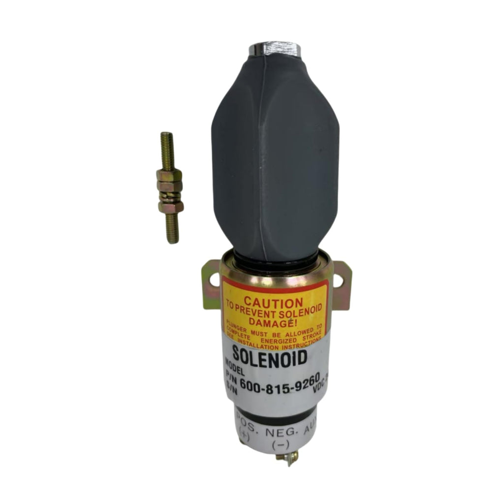 600-815-9260 600-815-9261 Fuel Shutoff Solenoid Fits for Komatsu S4D95LE S6D102E SAA4D102E SAA4D95LE SAA6D102E Engine WA150 WA200 WA250 WA320 Wheel Loader 6008159260 6008159261