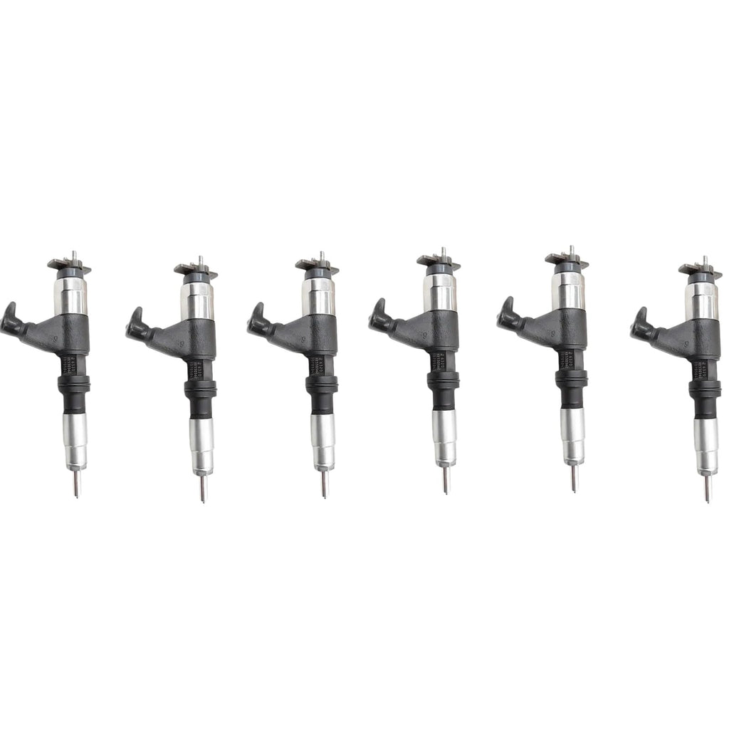 6pcs 095000-6320 095000-6321 RE530361 RE531210 RE546783 SE501928 CR Fuel Injector for John Deere 4045T 6068T S350 Engine 120D 130G 160DLC 160GLC 180GLC2 210G Excavator