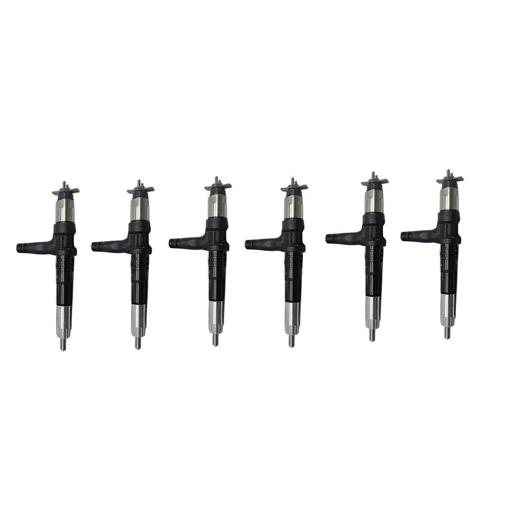 6pcs 095000-6070 6251-11-3100 Common Rail Fuel Injector Fits for Komatsu 6D125 Engine PC350-7 PC400-7 PC400-8 PC450-7 PC550 Excavator WA320 WA470 Wheel Loader