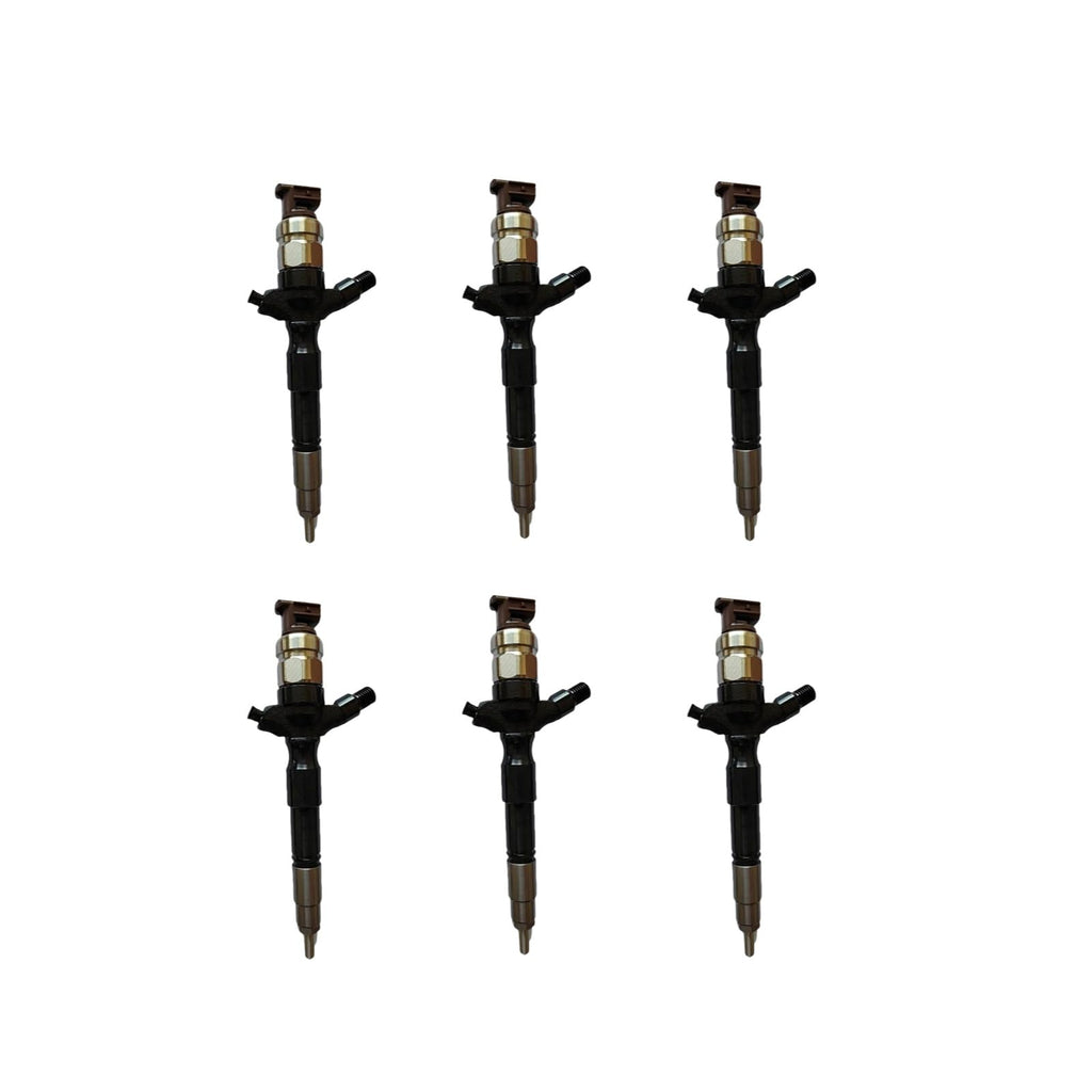 6pcs 23670-30300 095000-7760 23670-0L010 23670-30240 23670-09060 Diesel Common Rail Fuel Injector Fits for Hilux 2.5d 2KD-FTV Engine