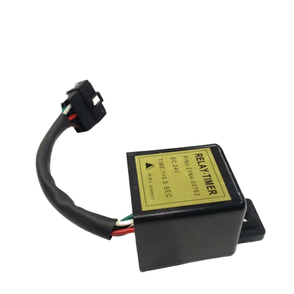 24V Relay Timer 21N4-00762 Compatible with Hyundai R80-7 R210-7 R220-5 R220-7 R220-9 R225-7 Excavator