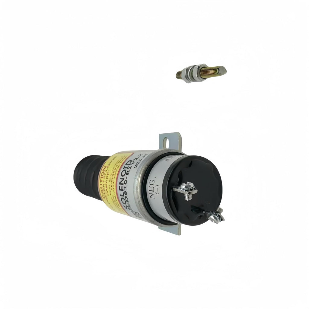 Dual Coil Pull Solenoid D610-B1V12 D610B1V12 Compatible with Kubota D905 Engine 12V