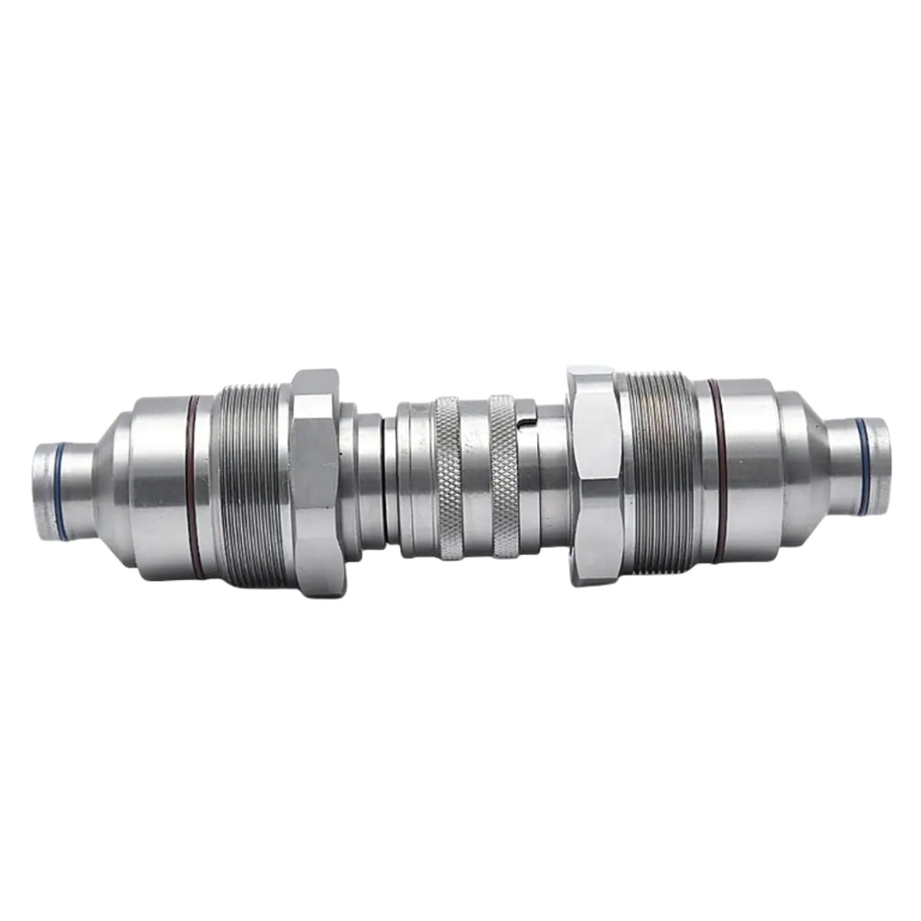 Flat Face Coupler Kit AT406475 47396760 V1311-77140 373-6967 Compatible with John Deere Skid Steer Loader 318E 319E 320E 323E 326E 328E 329E 332E 333E
