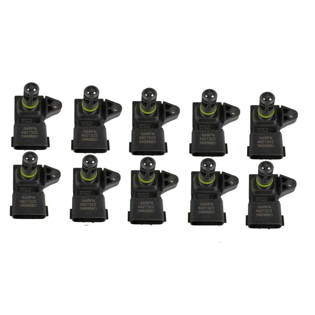 10pcs 4921322 2897333 4903286 Manifold Differential Pressure Sensor Compatible with 2007-2010 Ram 2500 3500 Pickup 2011-2018 Ram 2500 3500 4500 5500 Replacement