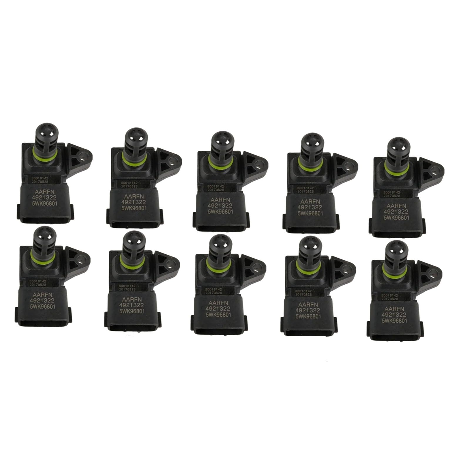 10pcs 4921322 2897333 4903286 Manifold Differential Pressure Sensor Compatible with 2007-2010 Ram 2500 3500 Pickup 2011-2018 Ram 2500 3500 4500 5500 Replacement