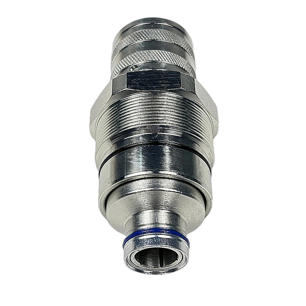AT406475 7246802 Hydraulic Female Flat Face Quick Connect Coupler 48mm Thread Diameter Hydraulic Coupler Fits for Bobcat John Deere Skid Steer Loader 318E 319E 320E 323E 326E 328E 329E 332E