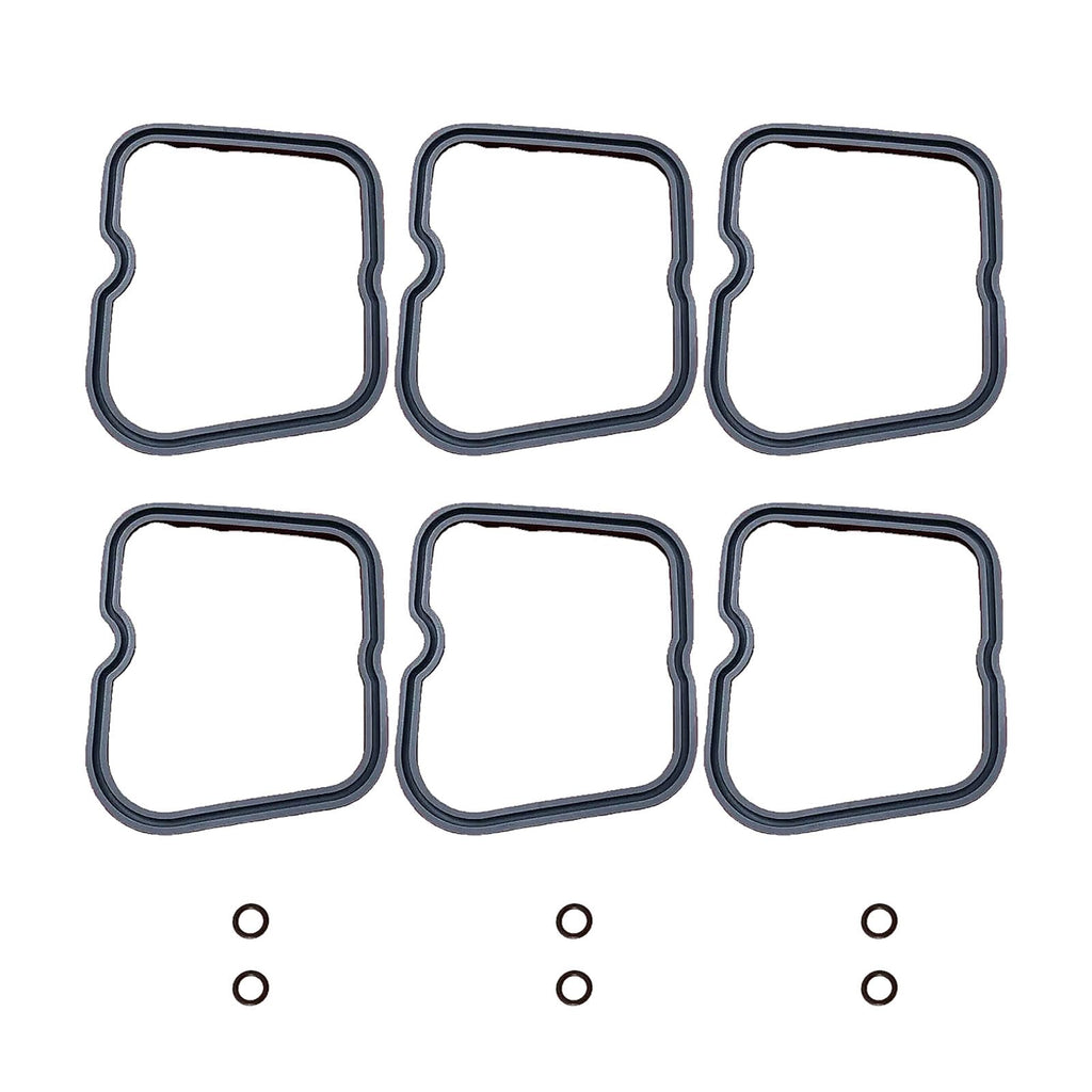 6PCS Valve Cover Gasket Set 3930906 3902666 Compatible for Cummins 4BT 3.9L 6BT 5.9L Engine 12V