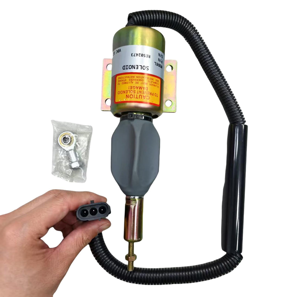 New Re502473 Sa-4257-12 3926411 Sa425712 Fuel Shut-Off Solenoid Compatible With John Deere Applications