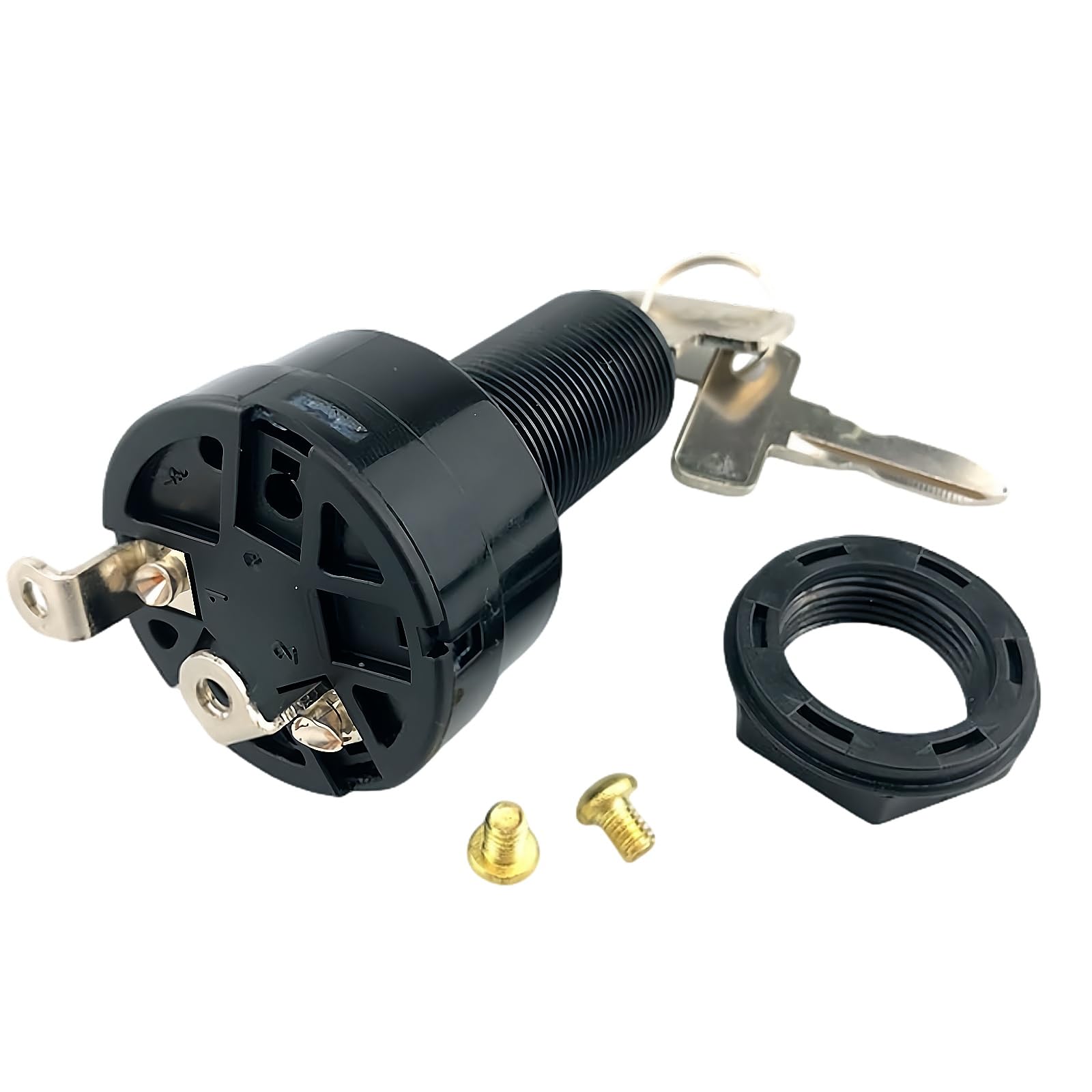 1018262-01 Golf Cart Starter Key Switch Fits for DS 1996-Up with 2 Keys 2 Terminals 36/48 Volts