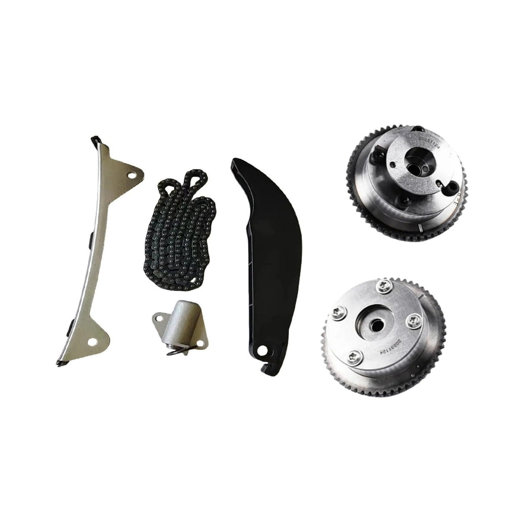 24321-2E200 24350-2E201 Engine Timing Chain Kit with 2PCS Intake&Exhaust CVVT Gear 24350-2E200 24370-2E200 Fits for 2014-16 Elantra Tucson Kia Soul Forte5 2.0L,