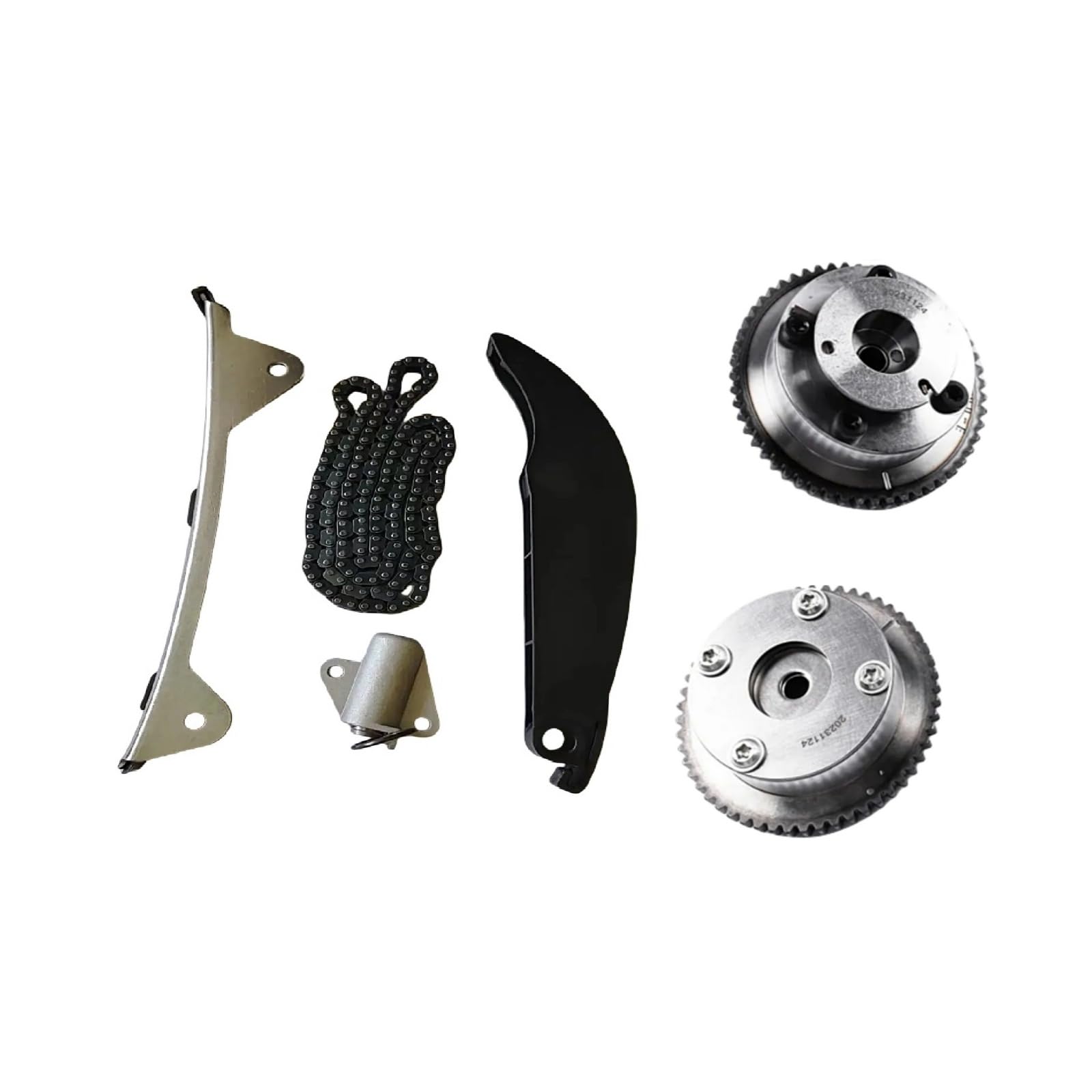 24321-2E200 24350-2E201 Engine Timing Chain Kit with 2PCS Intake&Exhaust CVVT Gear 24350-2E200 24370-2E200 Fits for 2014-16 Elantra Tucson Kia Soul Forte5 2.0L,