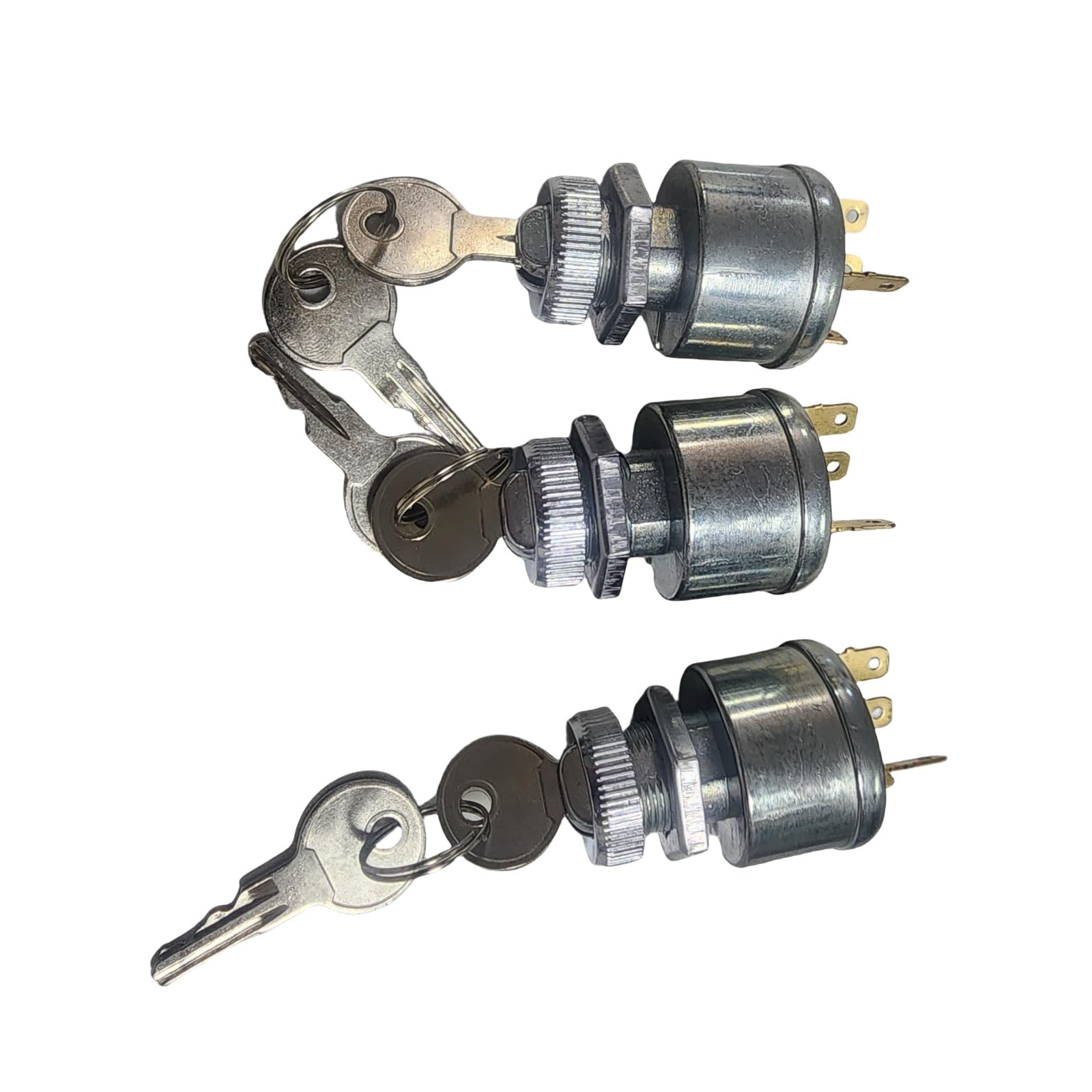 Sgaorcpas 3PCS 4 pin 33639-G01 17955-G1 Engine Ignition Switch Lock Kit With Key for EZGO TXT PDS