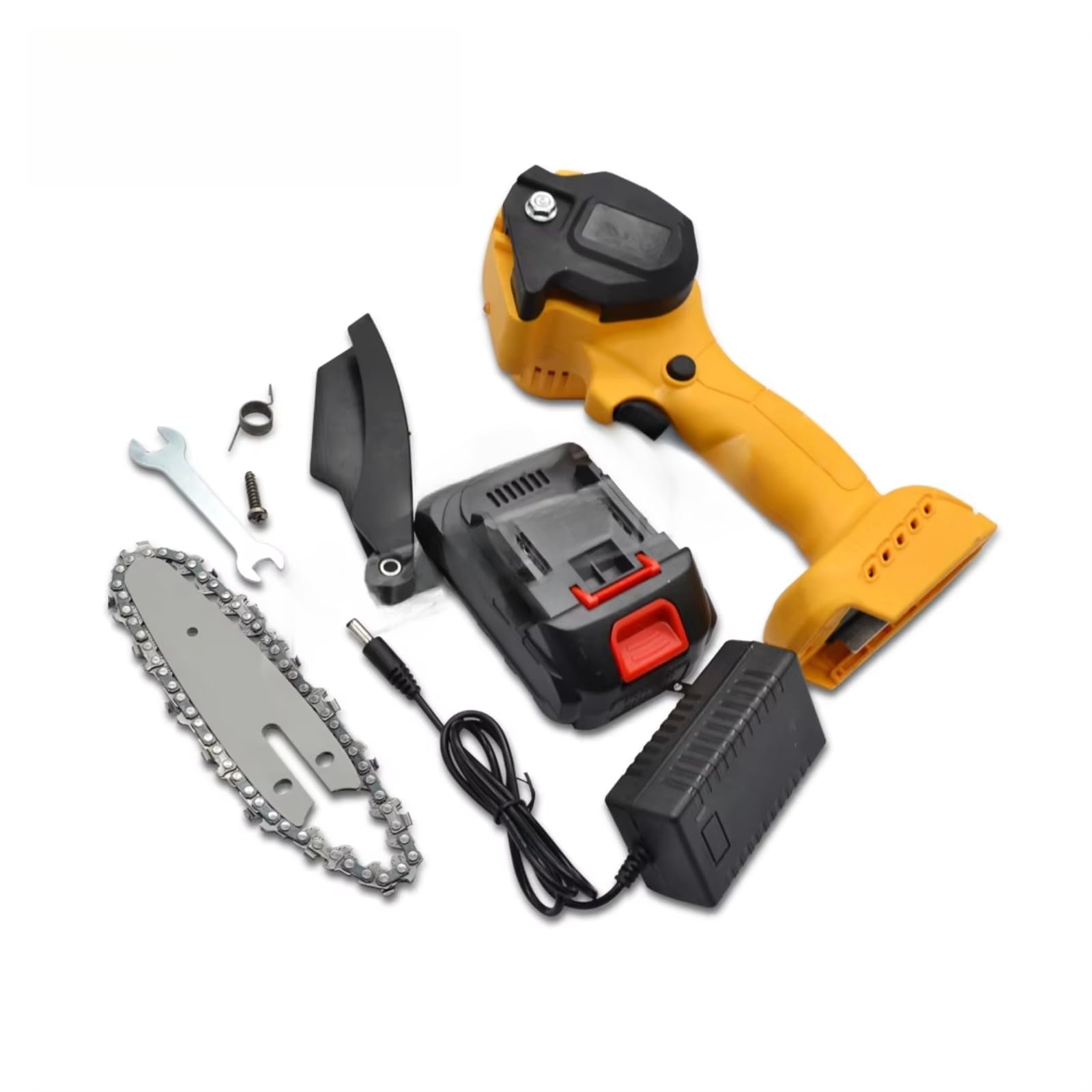 21V 4  Mini Chainsaw Electric Tree Saw Hand Chain Saw Rechargeable Battery Fits for Tree Trimmer and Garden Replace parts