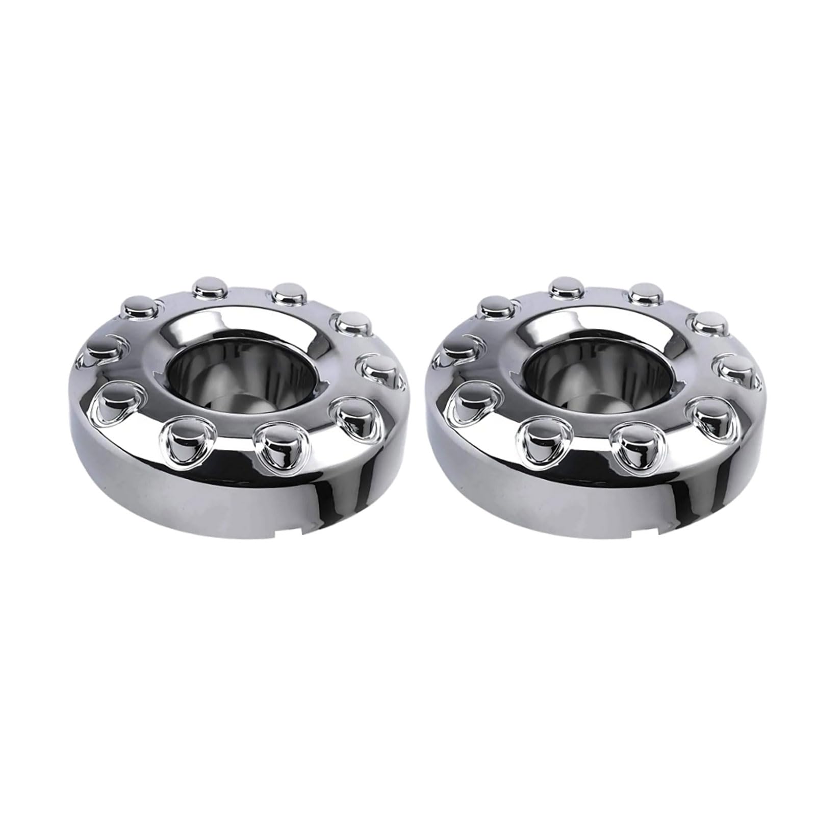 5C3Z1130NA 2PCS Front 10 Lug Chrome Wheel Center Hub Cap Cover Fits for Ford F450 F550 for Super Duty 2005-2017 Replace parts