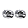 5C3Z1130NA 2PCS Front 10 Lug Chrome Wheel Center Hub Cap Cover Fits for Ford F450 F550 for Super Duty 2005-2017 Replace parts