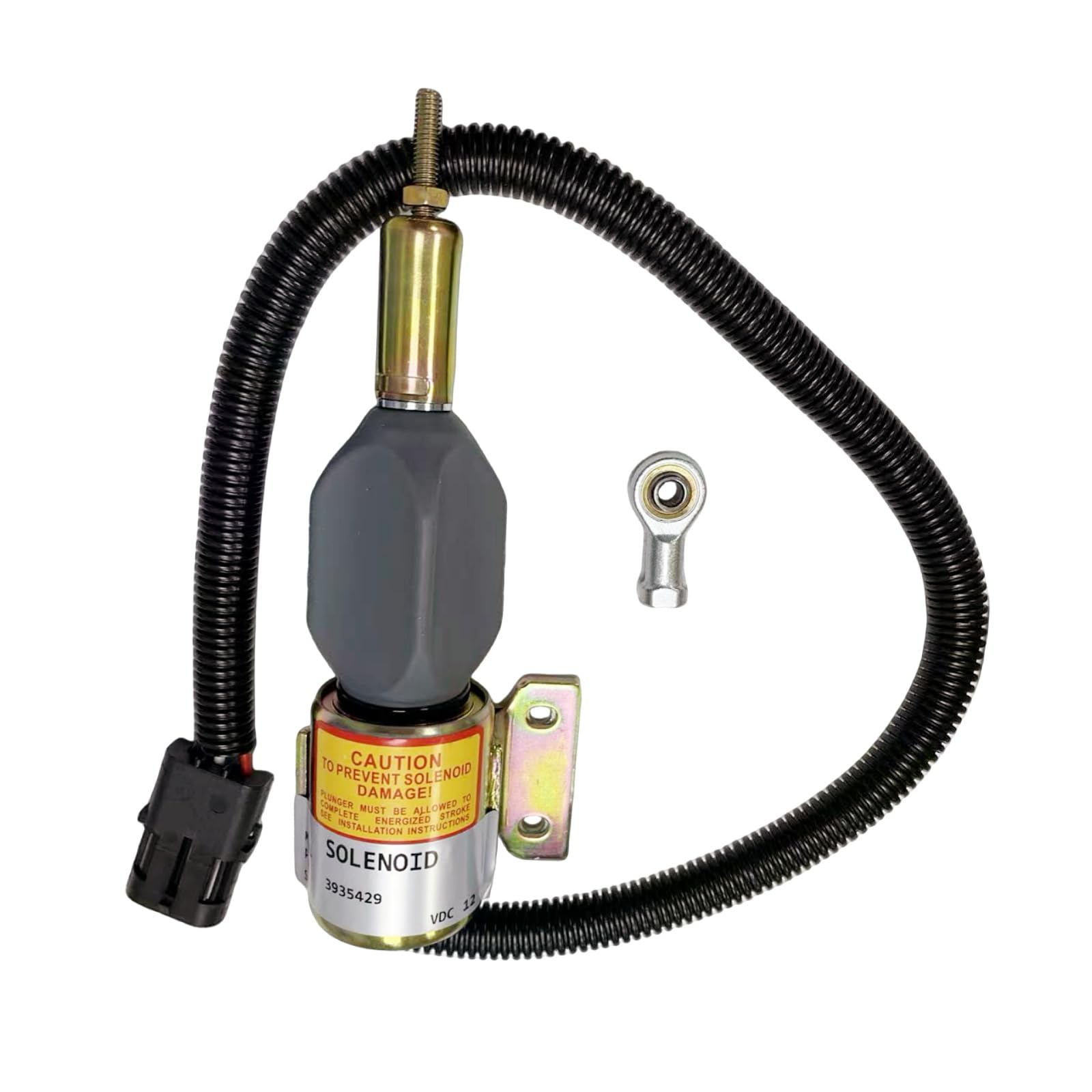 Fuel Shut Off Solenoid 3935429 3935431 3939702 SA-4755-12 SA-4892-12 Replacement for Cummins Engine 6BT 5.9L 12VDC