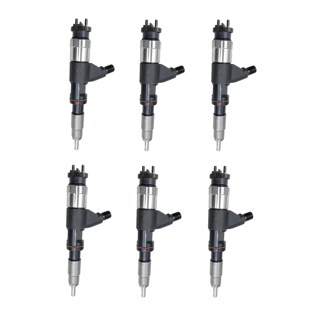 6PCS Common Rail Injector 095000-6310 RE530362 RE531209 RE546784 SE501925 Fits for John Deere 4.5L 6.8L for Reman 4045T 6068T S350 200DLC
