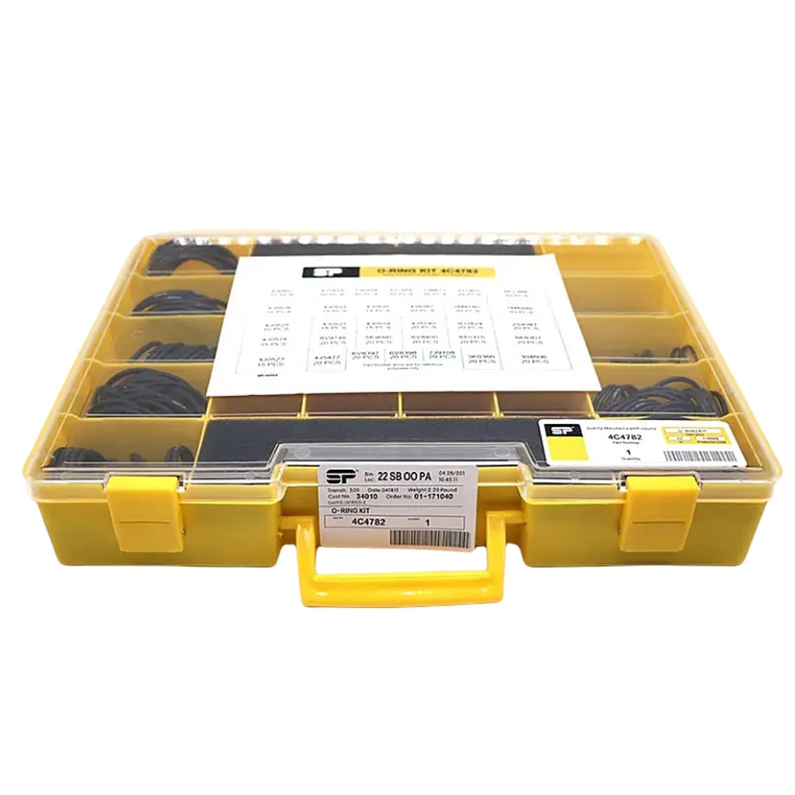 580PCS Seal O-Ring Kit 4C-4782 270-1528 Compatible for Caterpillar SAE STOR ORFS 61 62 Nitrile 90, Hydraulic Hose Fitting Orings