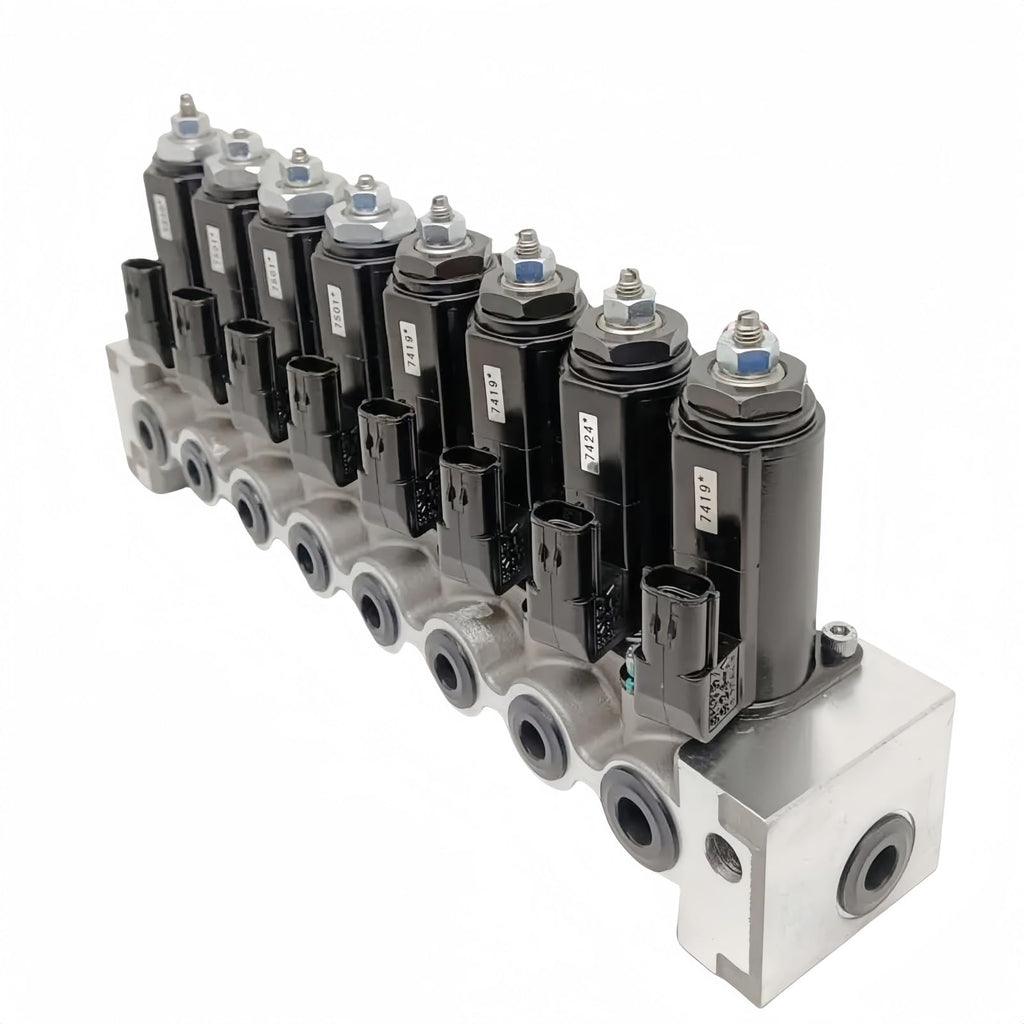 Solenoid Valve Assembly YN35V00047F1 YN35V00047F2 87338533 Compatible with Kobelco Excavator SK210DLC-8 SK215SRLC SK235SR-2 SK235SR-1E SK485-8 SK210-8 ED195-8 KWE5K-31
