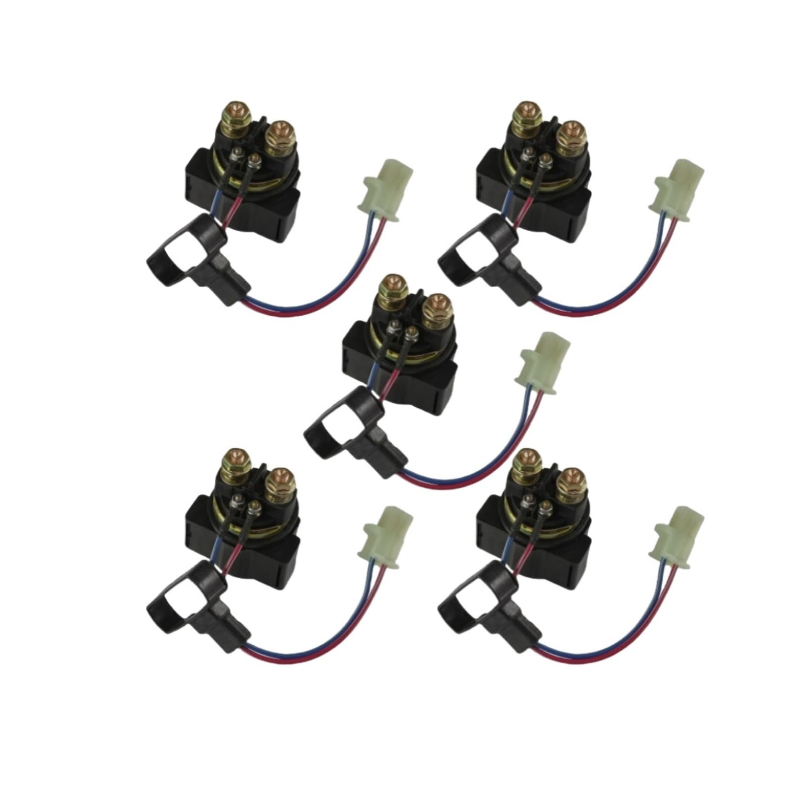 5PCS Starter Relay Solenoid 22U-81940-00-00 22U-81940-10-00 22U819400000 22U819401000 Fits for Honda for Fourtrax 250 TRX250 1985-1987