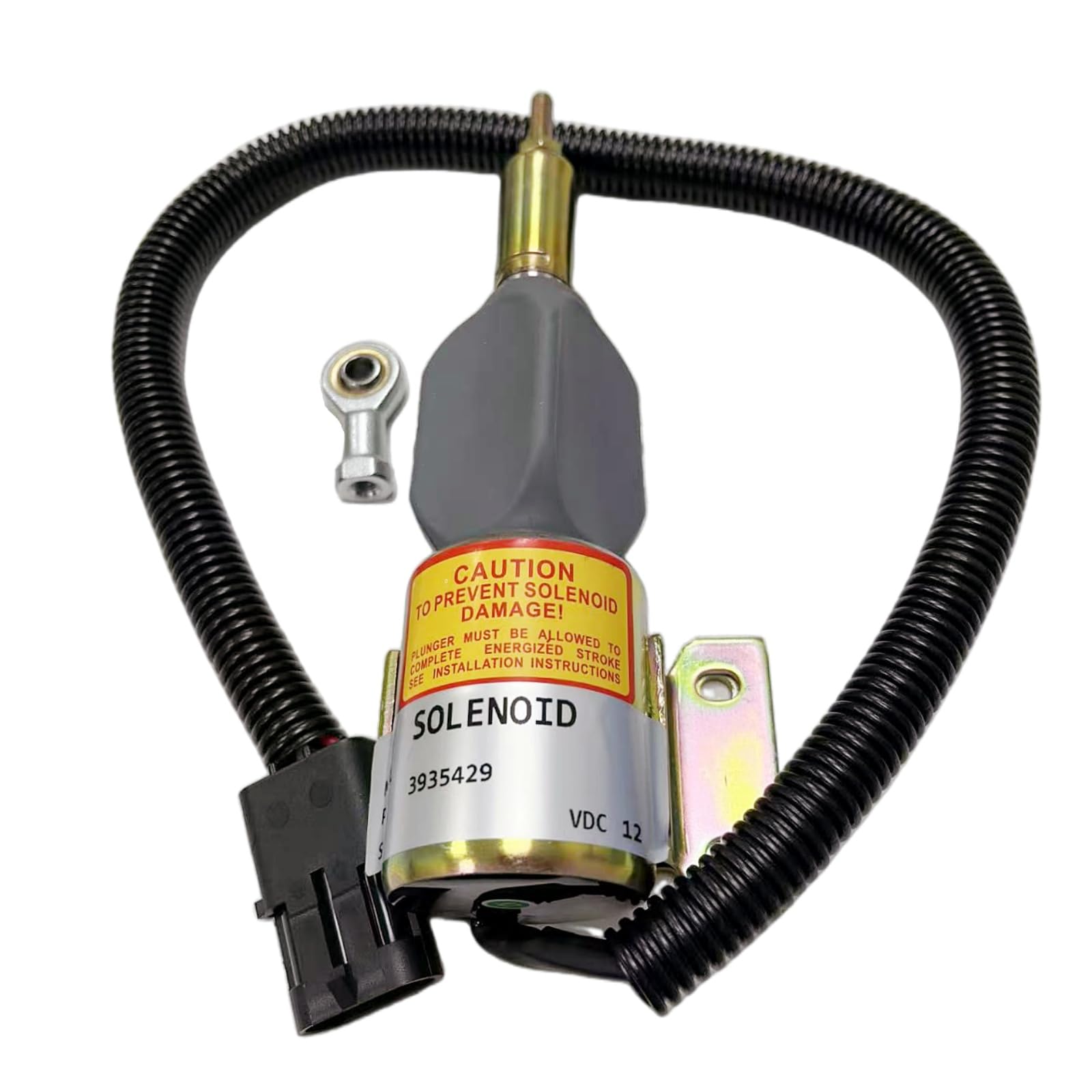 Fuel Shut Off Solenoid 3935429 3935431 3939702 SA-4755-12 SA-4892-12 Replacement for Cummins Engine 6BT 5.9L 12VDC