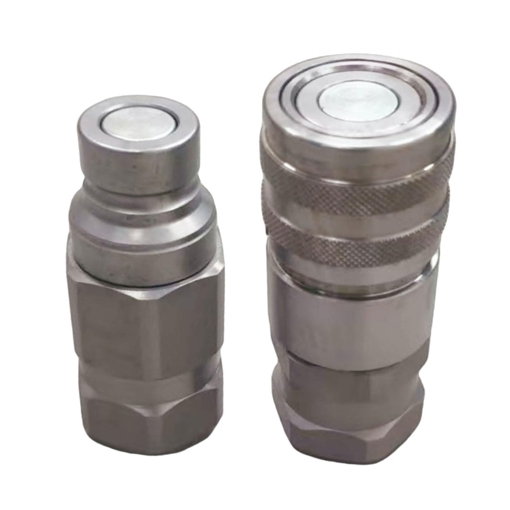 AT312470 KV14216 Hydraulic Male Female Flat Face Coupler Kit Compatible with John Deere 110 240 250 260 270 315 317 320 325 328 332 244J 304J 310G 310SG 315SG 318D 320D 324J 325K 410G 710G