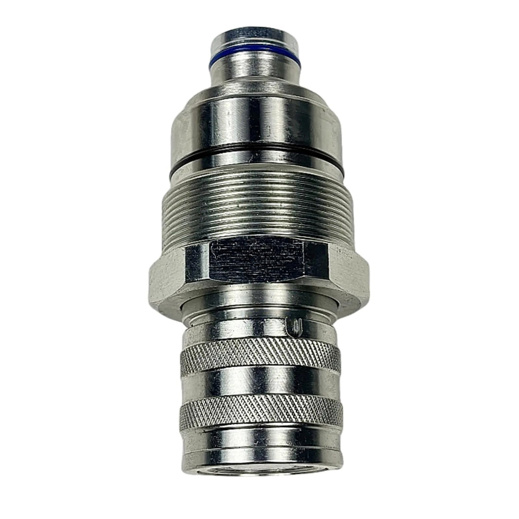 AT406475 7246802 Hydraulic Female Flat Face Quick Connect Coupler 48mm Thread Diameter Hydraulic Coupler Fits for Bobcat John Deere Skid Steer Loader 318E 319E 320E 323E 326E 328E 329E 332E
