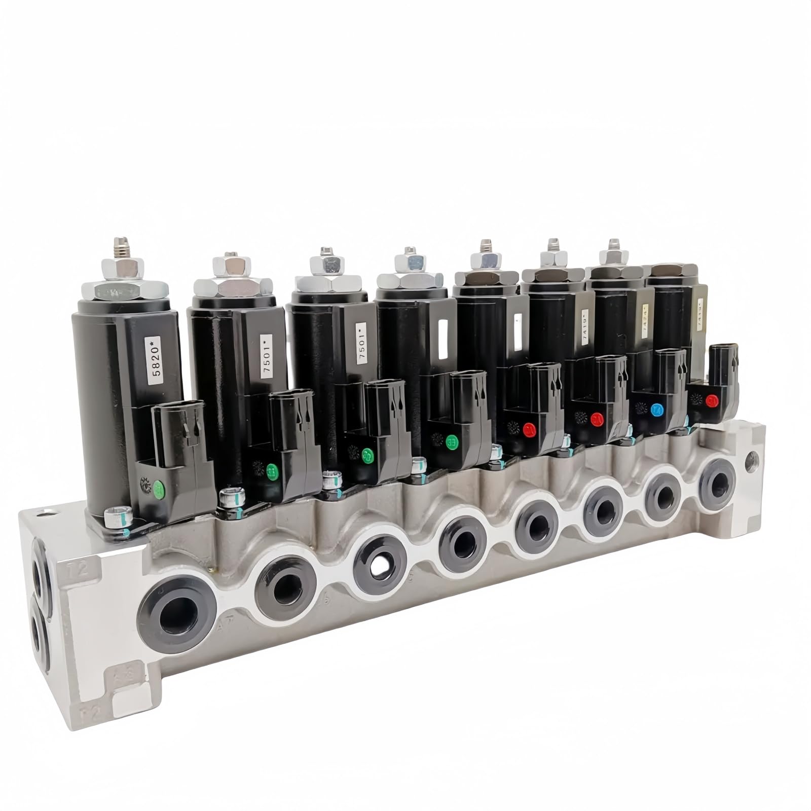 Solenoid Valve Assembly YN35V00047F1 YN35V00047F2 87338533 Compatible with Kobelco Excavator SK210DLC-8 SK215SRLC SK235SR-2 SK235SR-1E SK485-8 SK210-8 ED195-8 KWE5K-31