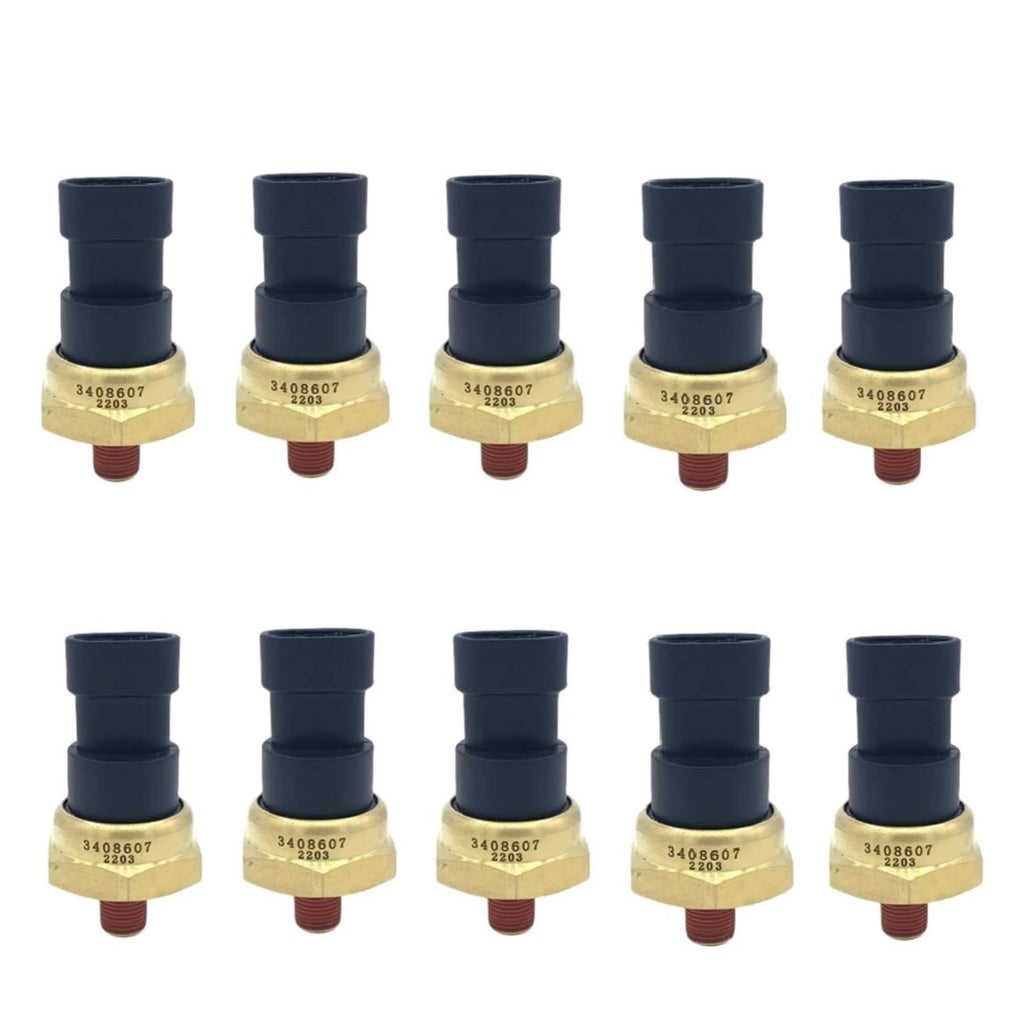 10pcs Oil Pressure Sensor 3408607 2897691 Compatible for Cummins Engine K19 NTA855 L10 N14 KTA19 QSK19 B5.9
