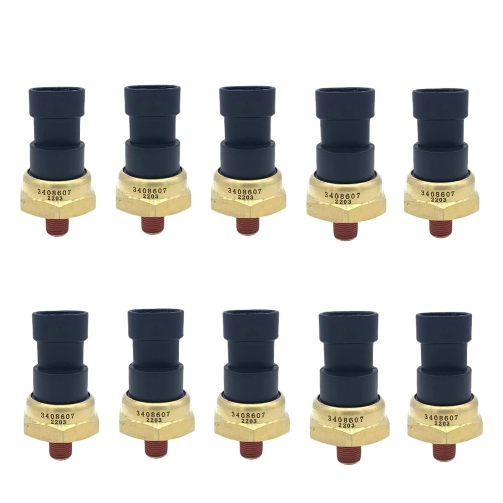 10pcs Oil Pressure Sensor 3408607 2897691 Compatible for Cummins Engine K19 NTA855 L10 N14 KTA19 QSK19 B5.9