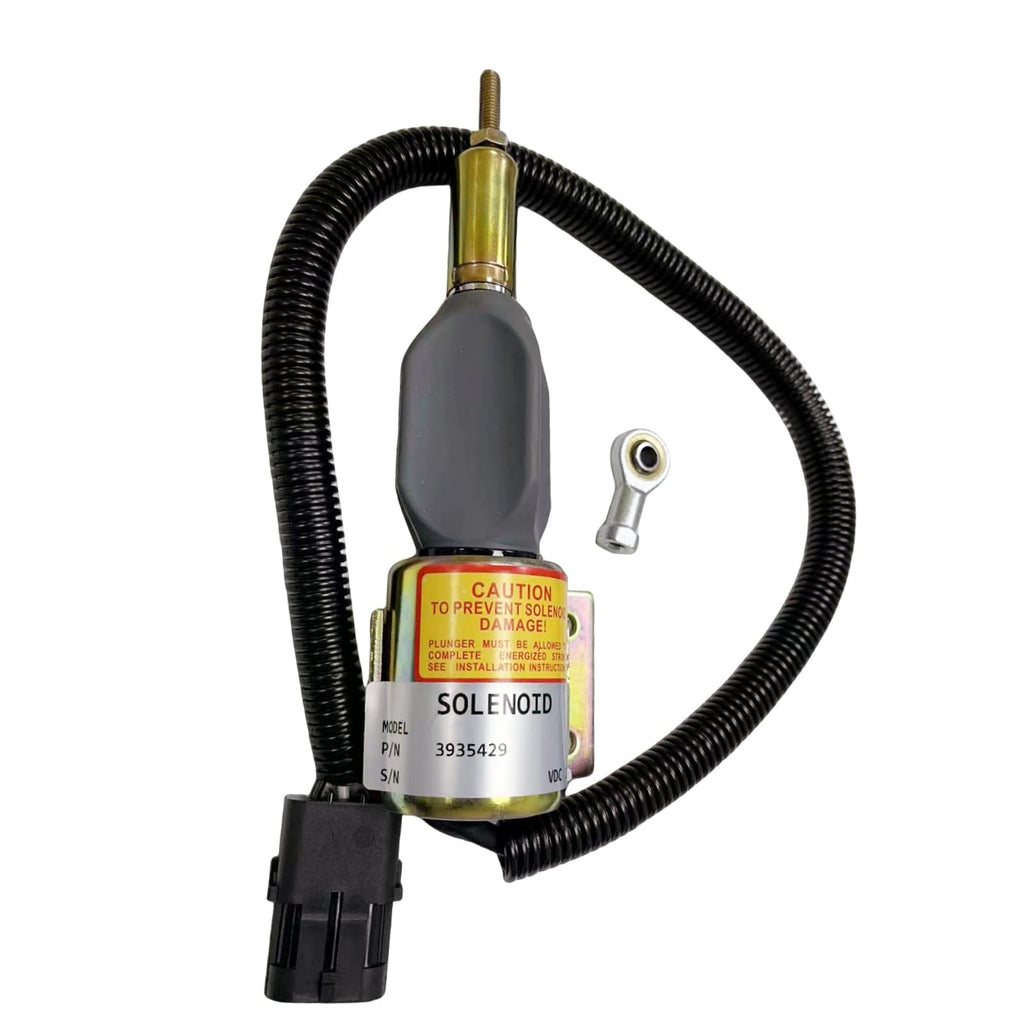 Fuel Shut Off Solenoid 3935429 3935431 3939702 SA-4755-12 SA-4892-12 Replacement for Cummins Engine 6BT 5.9L 12VDC