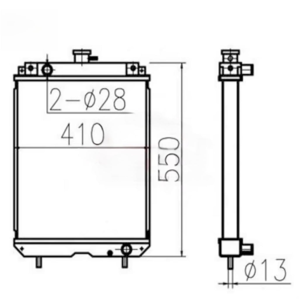 Water Tank Radiator 22M-O3-11111 X220571211 Fits for Komatsu Excavator PC40MR-1 PC45MR-1 Replace parts
